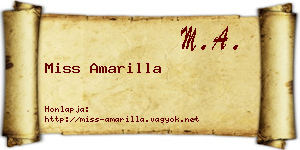 Miss Amarilla névjegykártya